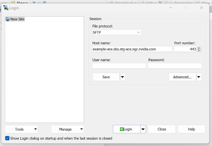 Connecting Workspace Using WinSCP