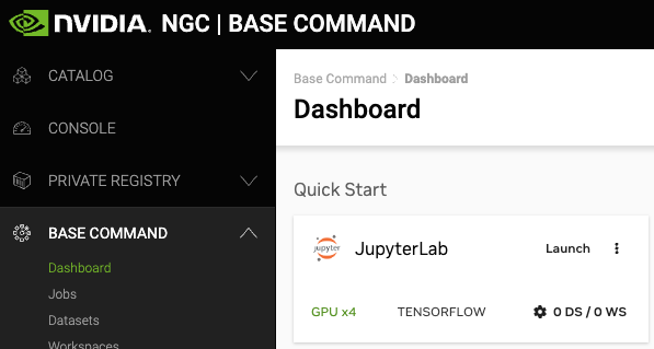 Launch JupyterLab from Dashboard