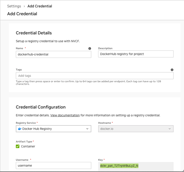 Docker Hub Add Personal Access Token NGC Interface