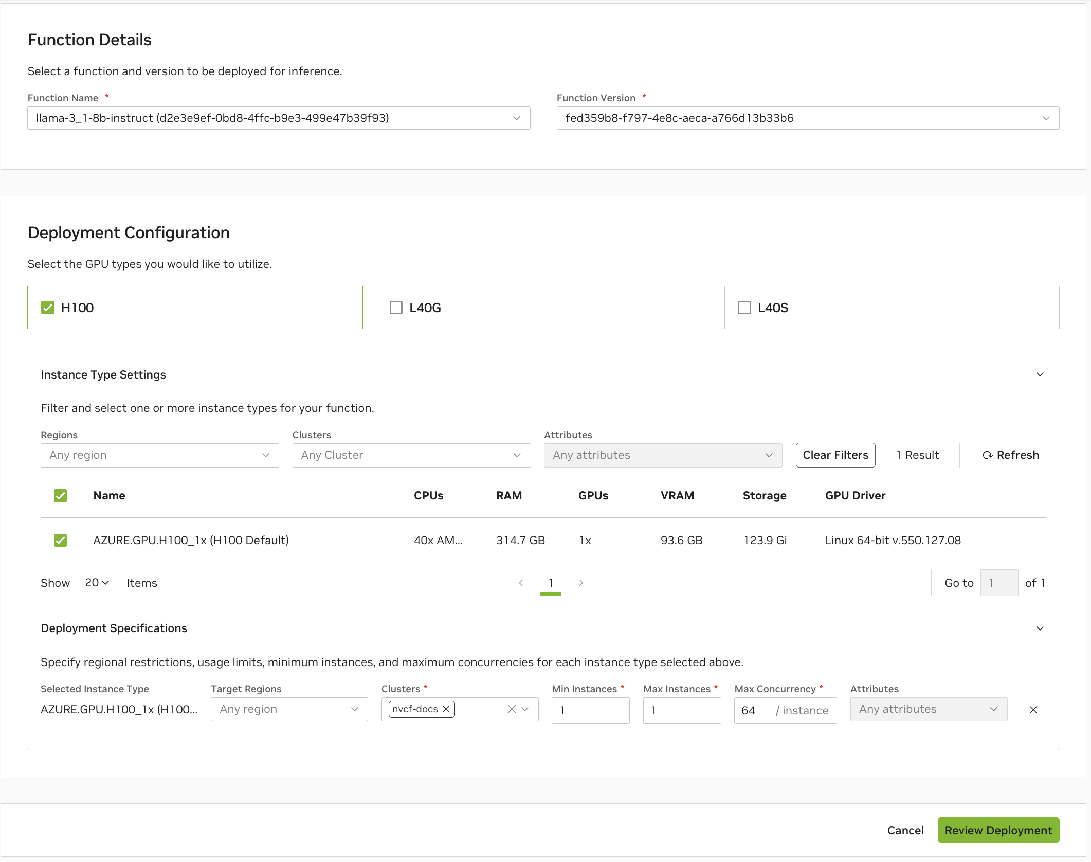 Deploy Function Version