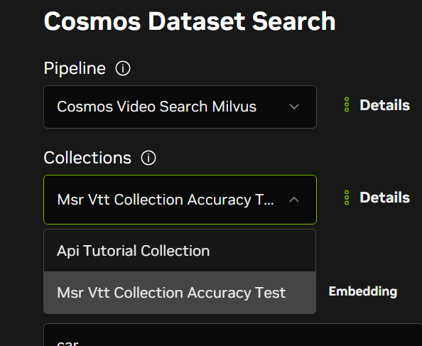 Collection and Pipeline Selection