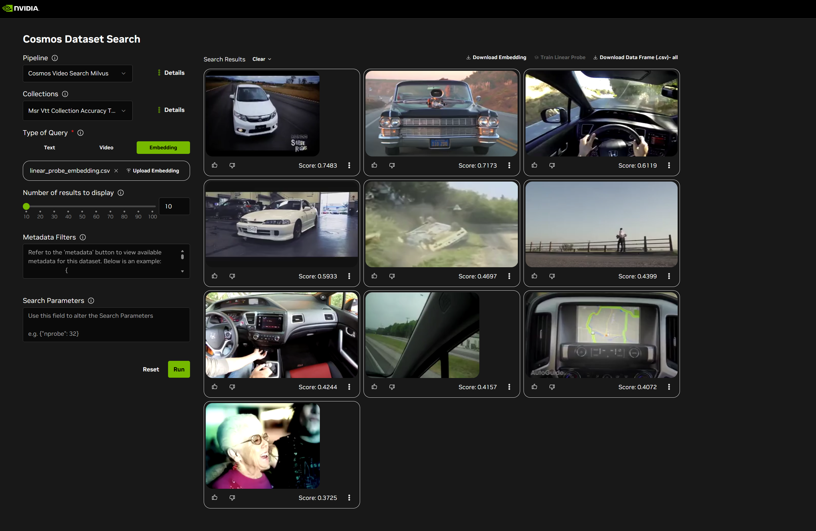 Linear Probe Results