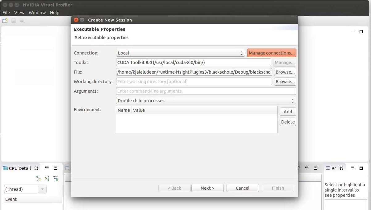 Profiling CUDA Application.