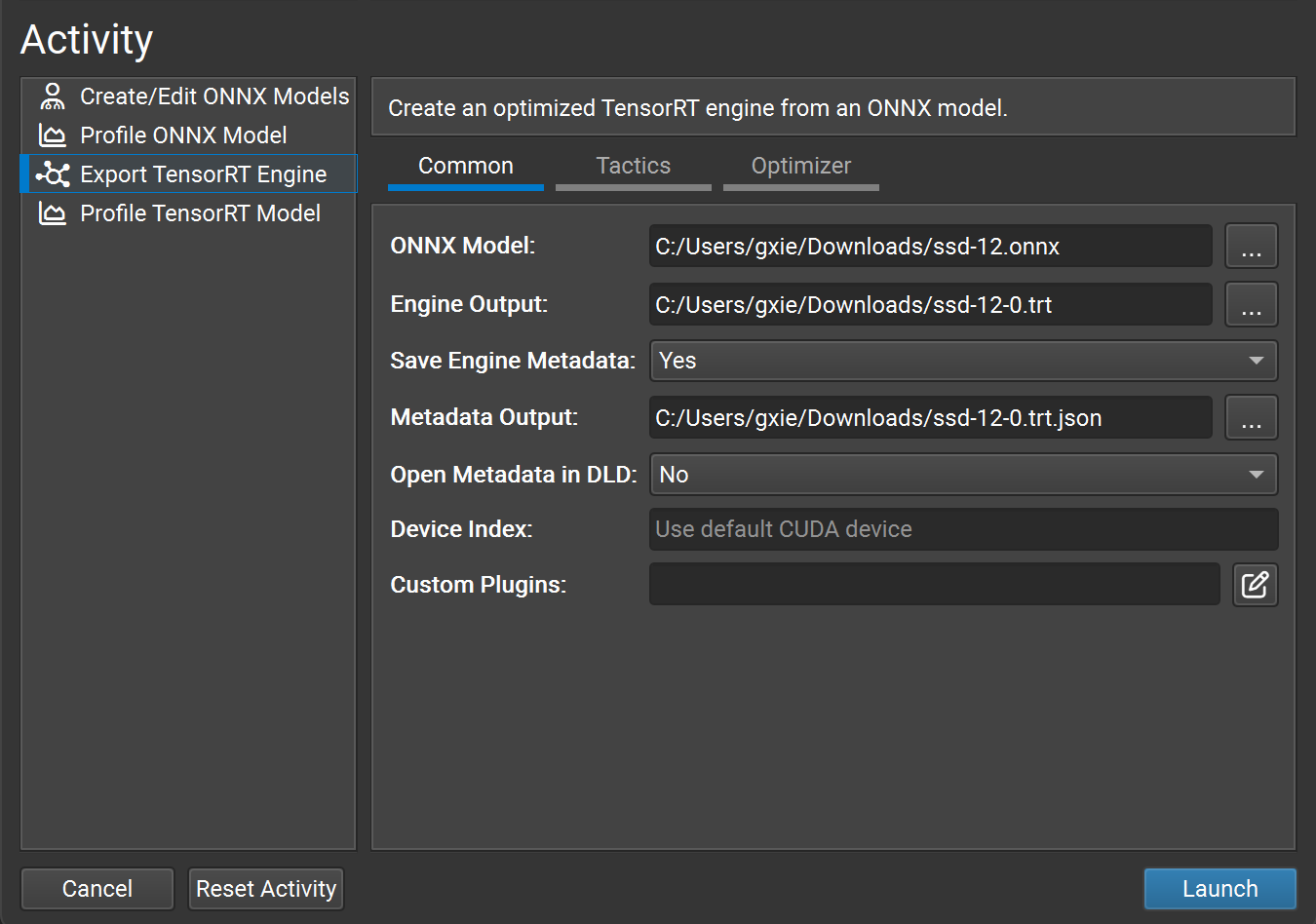 TensorRT Export