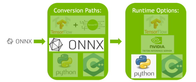 Deployment process using ONNX.