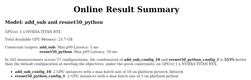 Result Summary Constraint Top