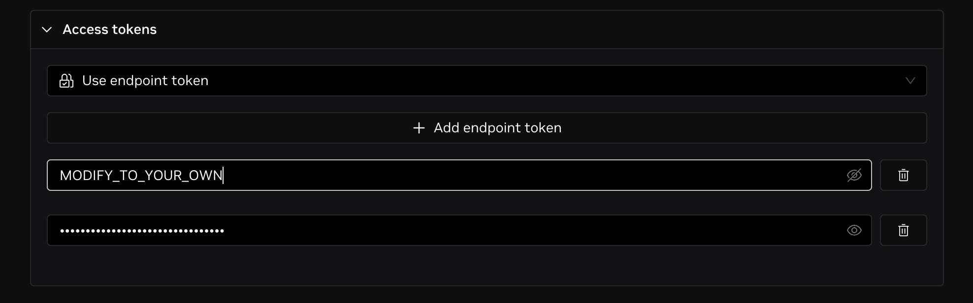 access tokens