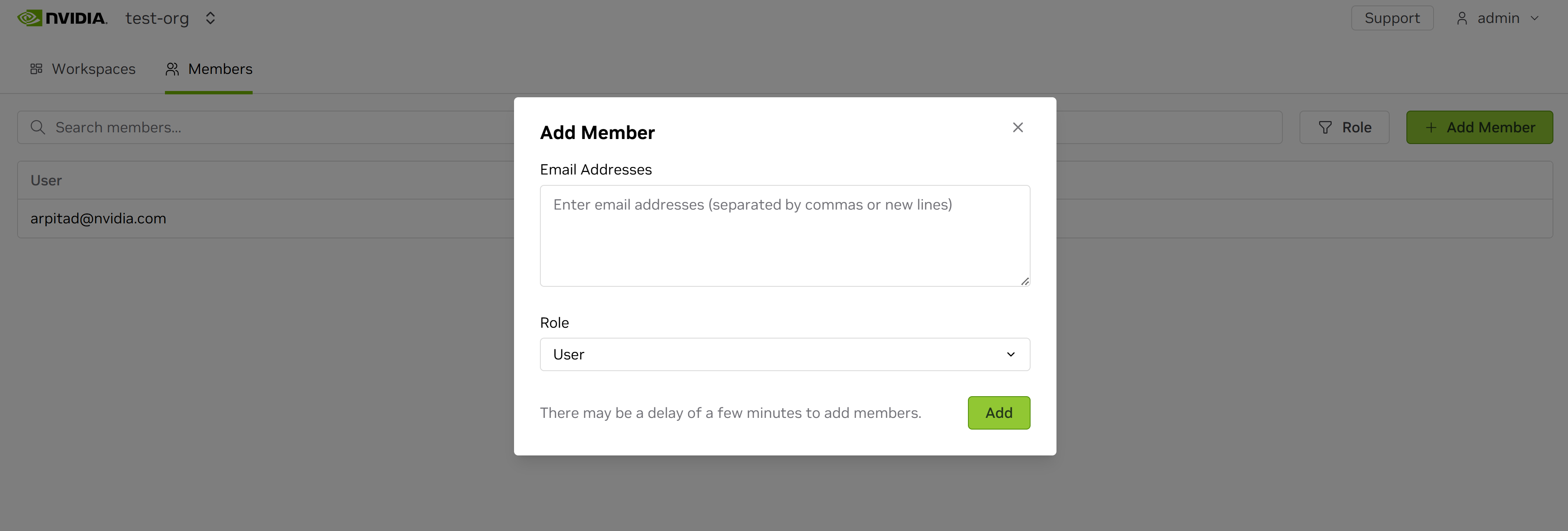 adding user to org