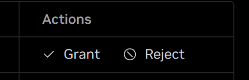 Action Buttons for Pending Requests