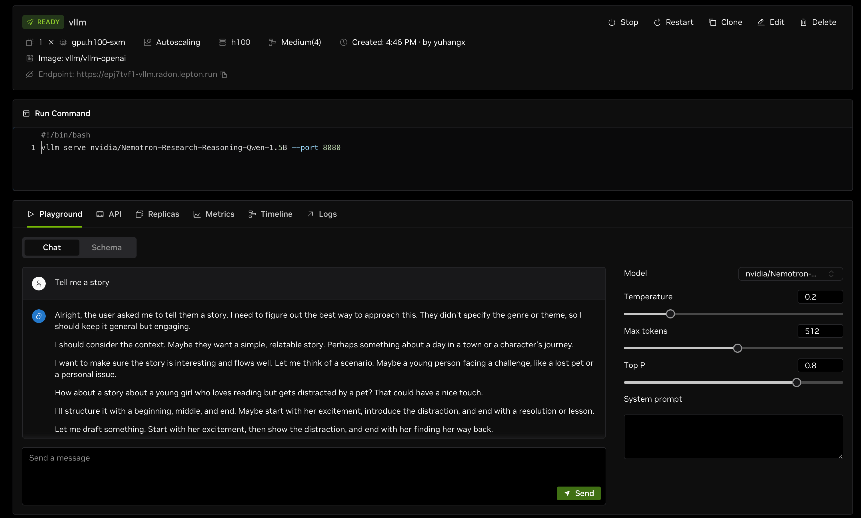 endpoint playground 0.8x