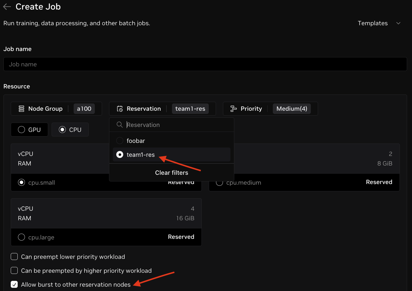 Reservation Launch Workload