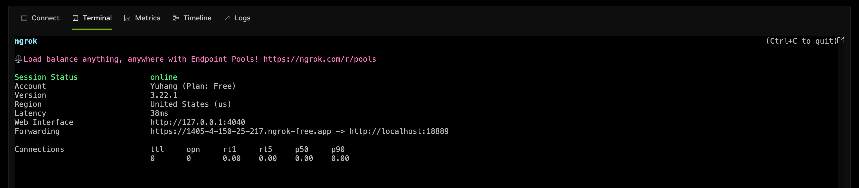 start ngrok 0.8x