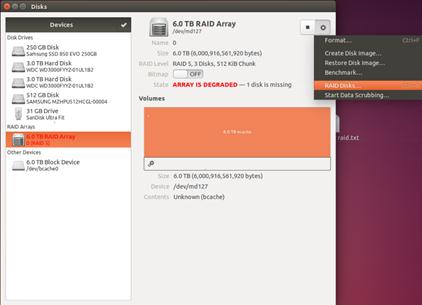 Disks Menu