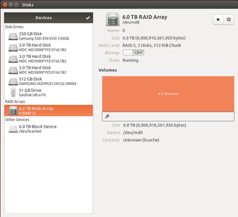 RAID 5 Disks Array Recovered View