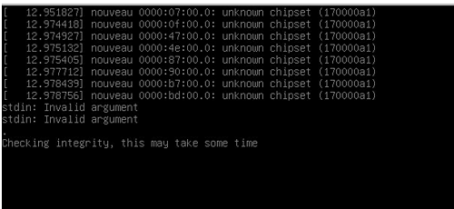 Example ISO boot error messages that can be disregarded during installation