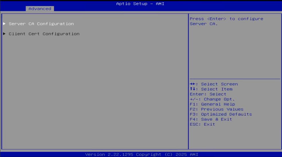 TLS Authentication Configuration screen