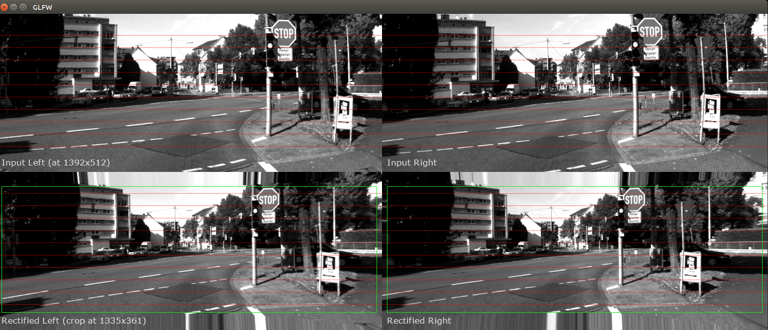 Unrectified and rectified images