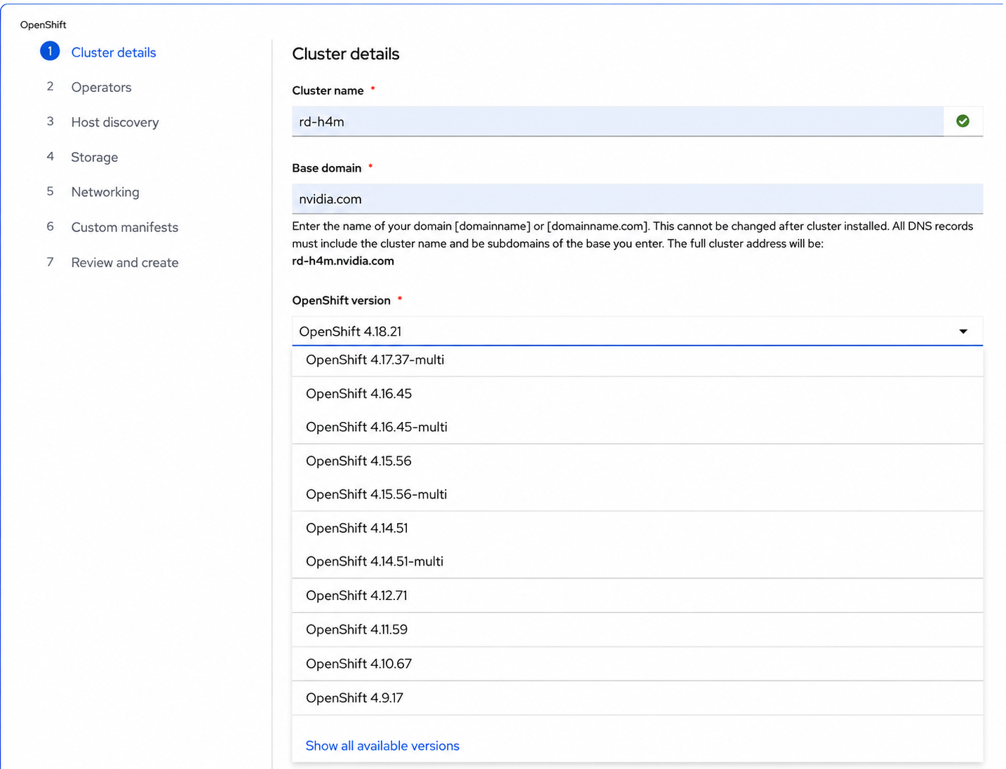 picture of the OpenShift Assisted Installer