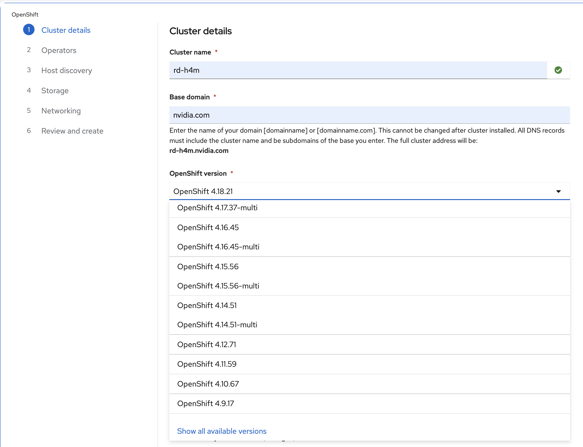 picture of the OpenShift Assisted Installer