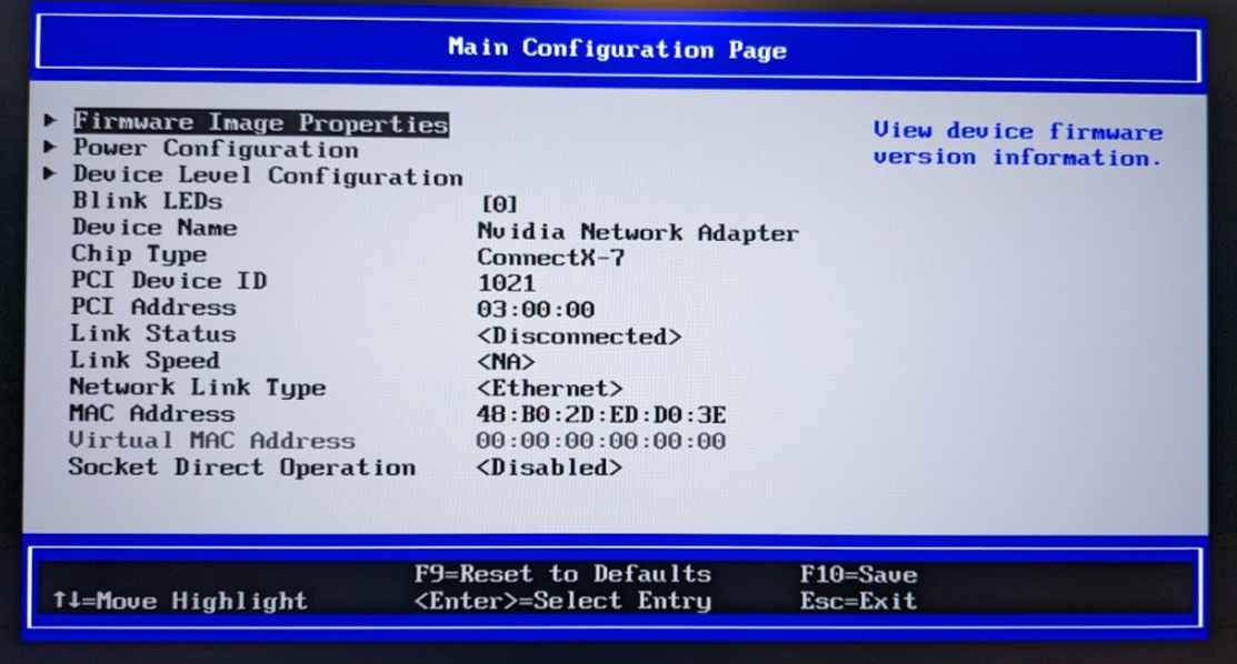 ConnectX-7 Network Link Type
