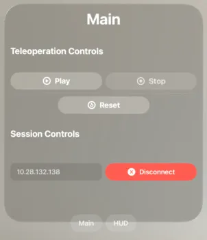 Isaac Sim UI: AR Panel