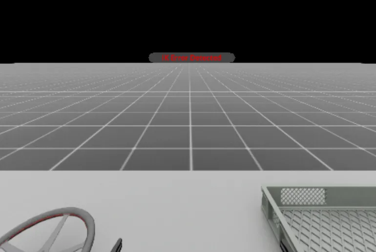 IK Error Message Display in XR Device