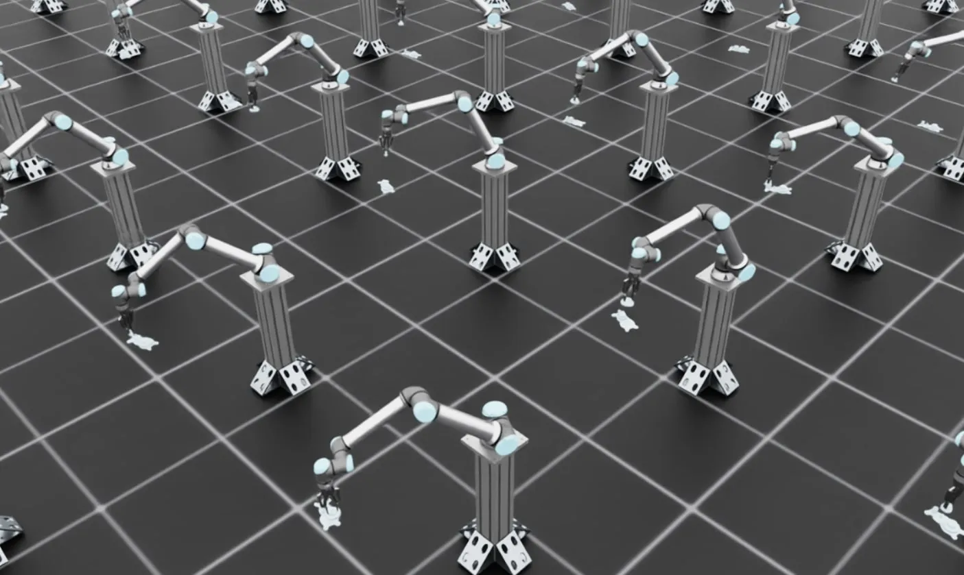 Gear assembly training visualization in Isaac Lab