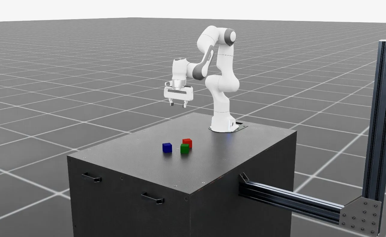 Franka cube stacking environment