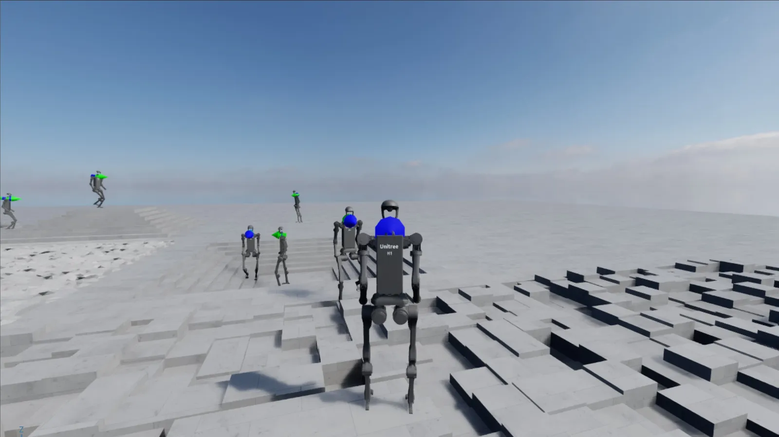 H1 locomotion in Isaac Lab