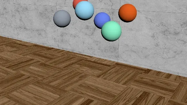 Newton Warp RGB output with directional-light shadows disabled.