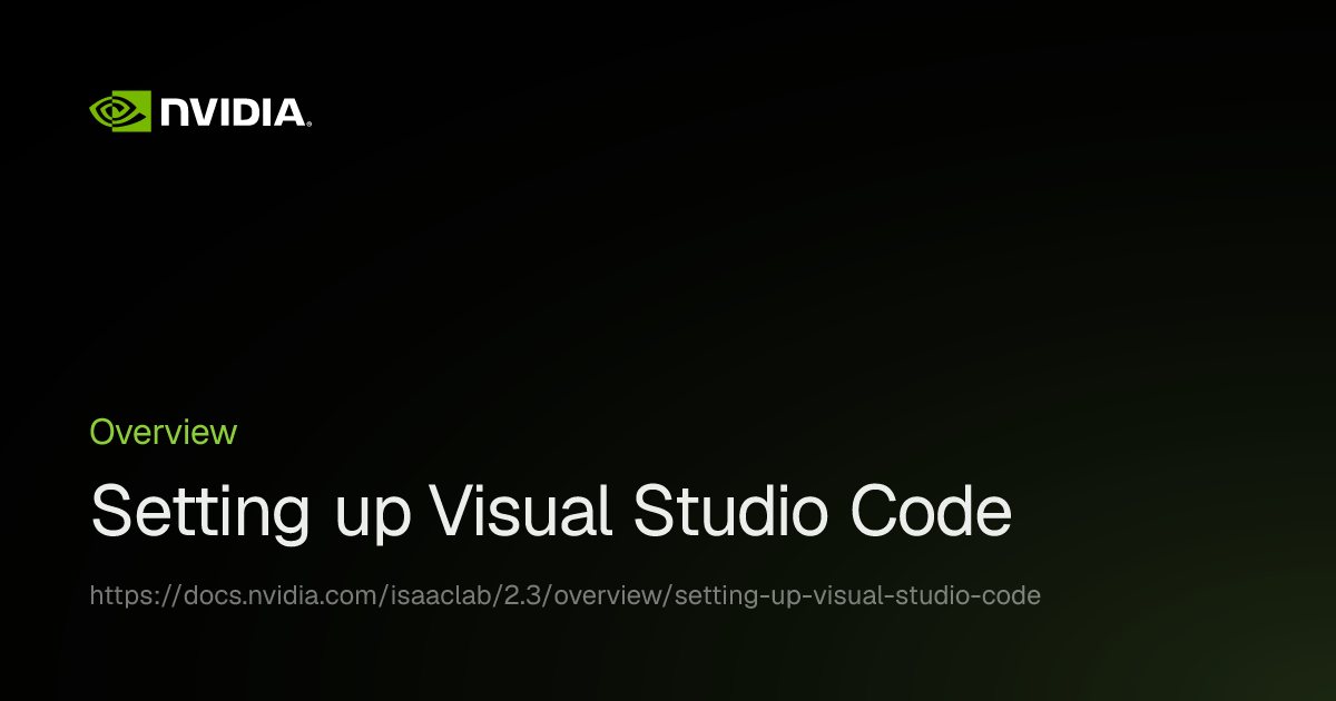Setting up Visual Studio Code | Isaac Lab