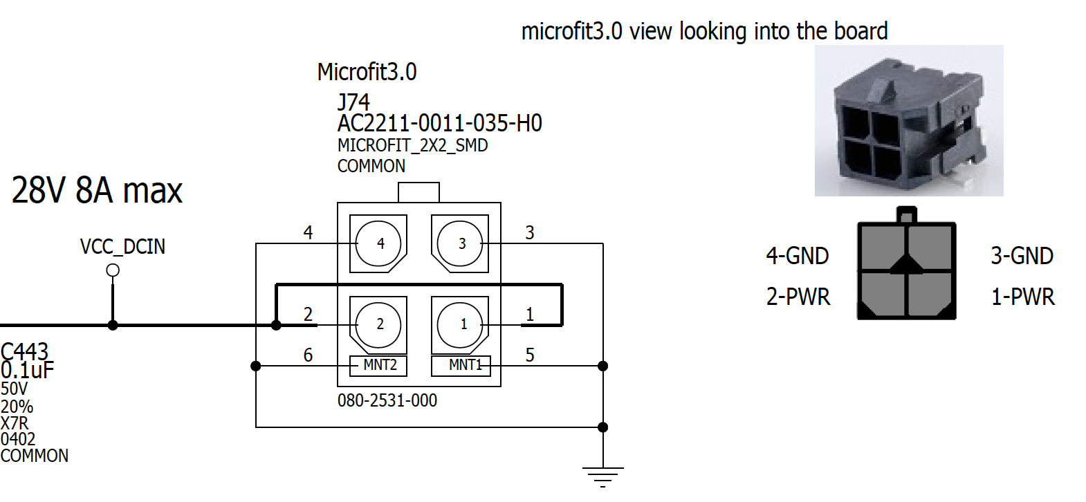 Micro-fit Power Connector Pin Assignment
