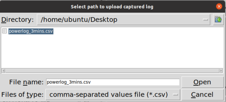 File dialog to select which file to be plotted