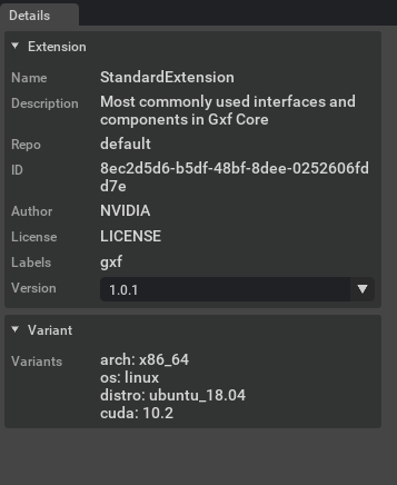 Information of a Component