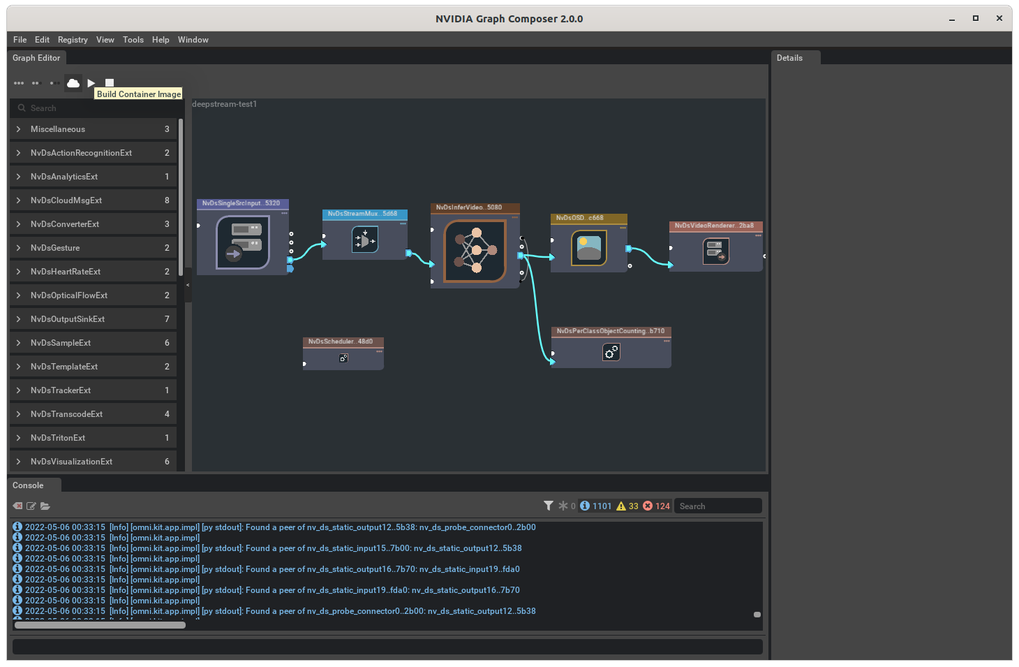 Graph Composer Container Builder Toolbar Button