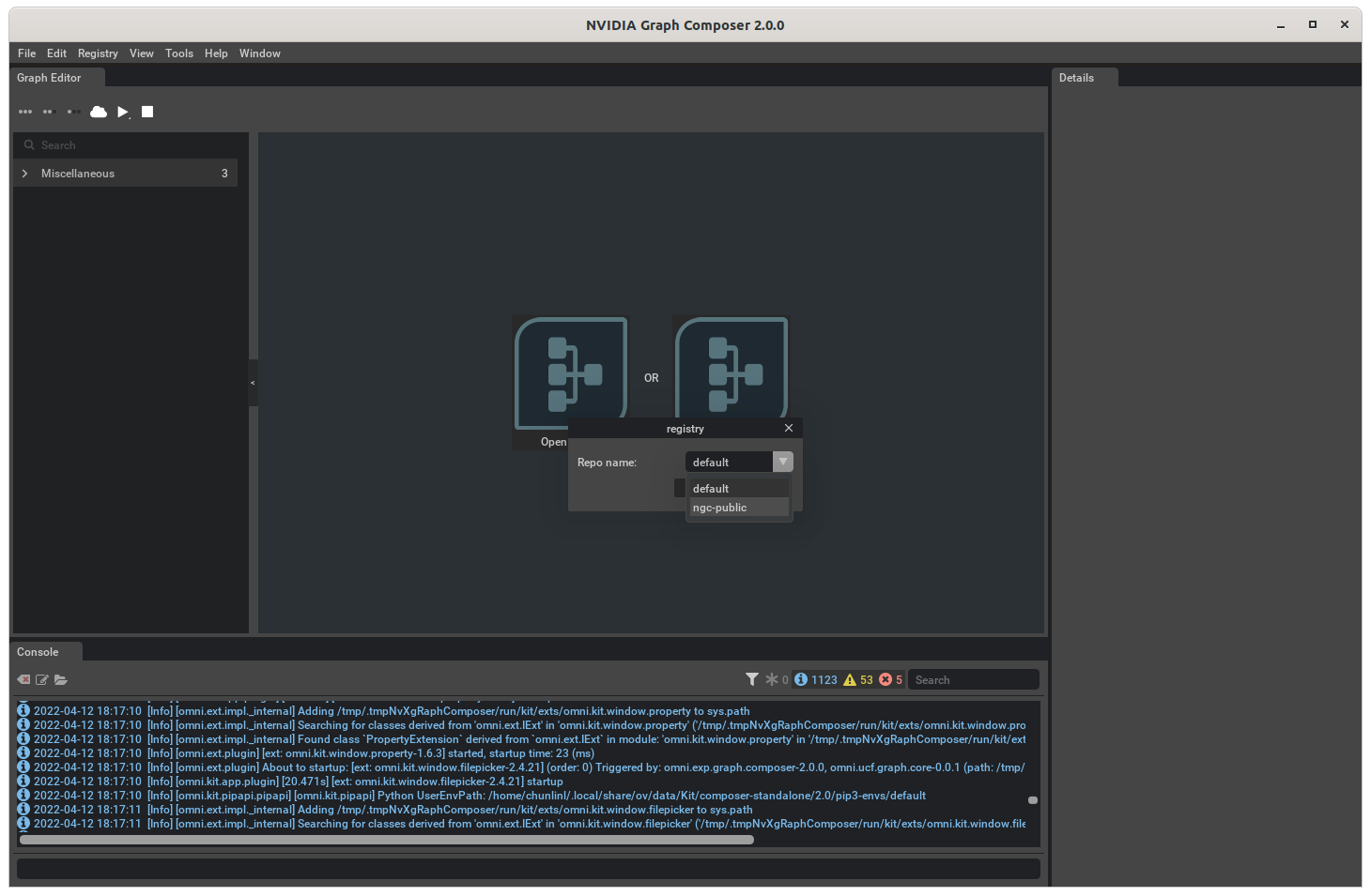 Graph Composer Select Repo