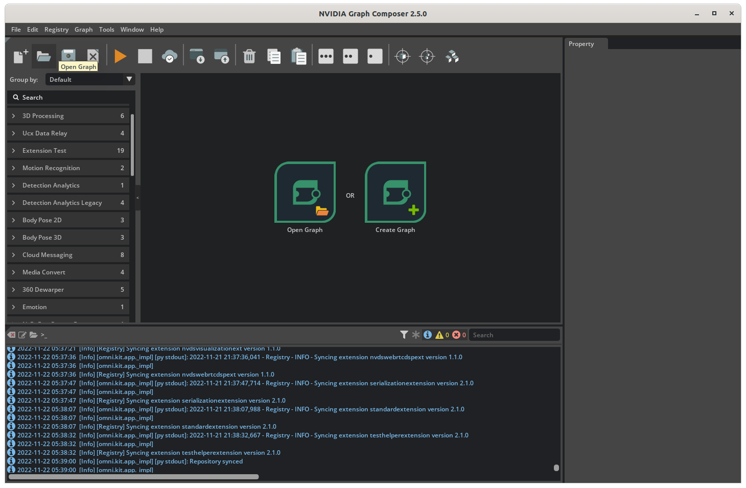 Graph Composer File Menu