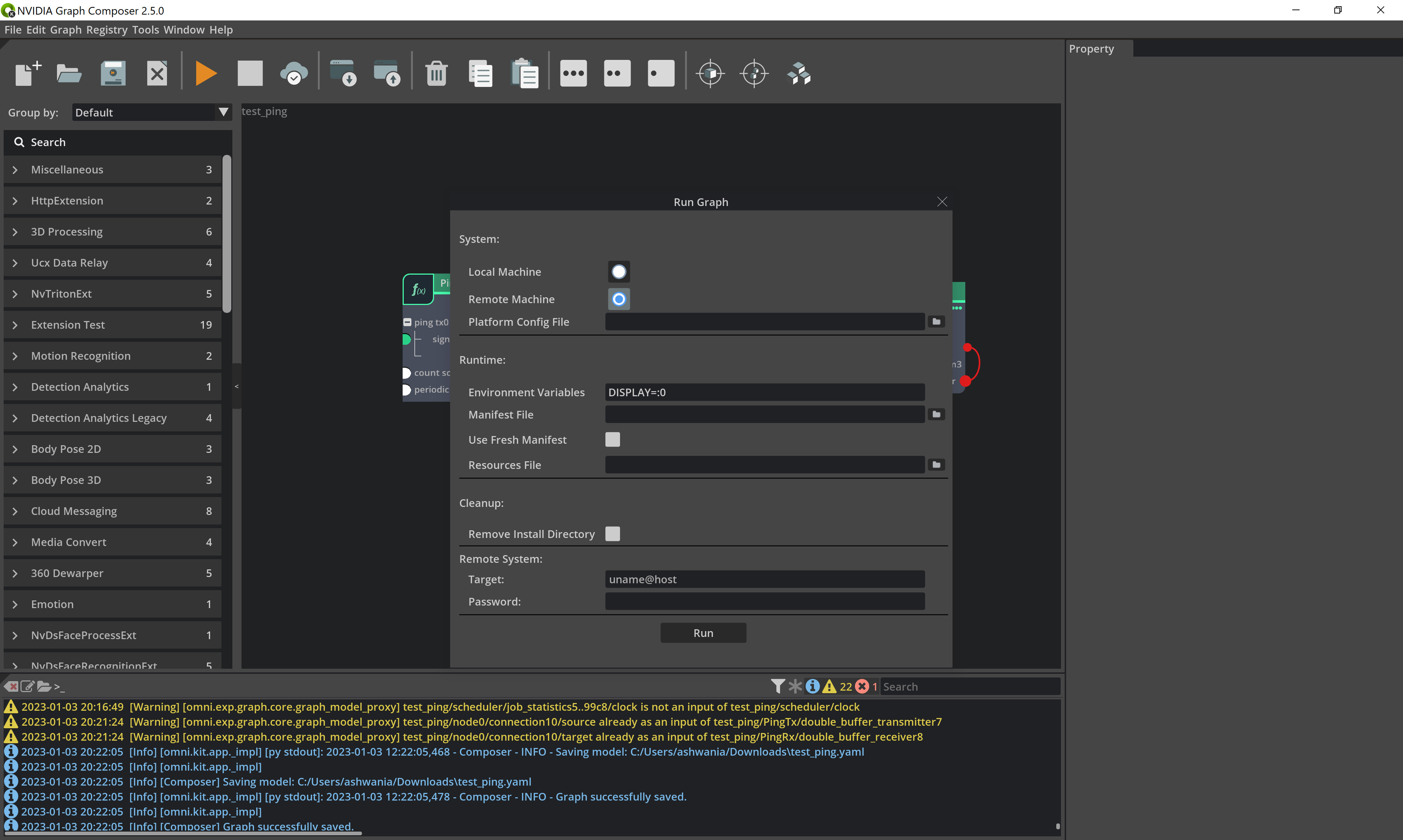 Graph Composer Remote Run