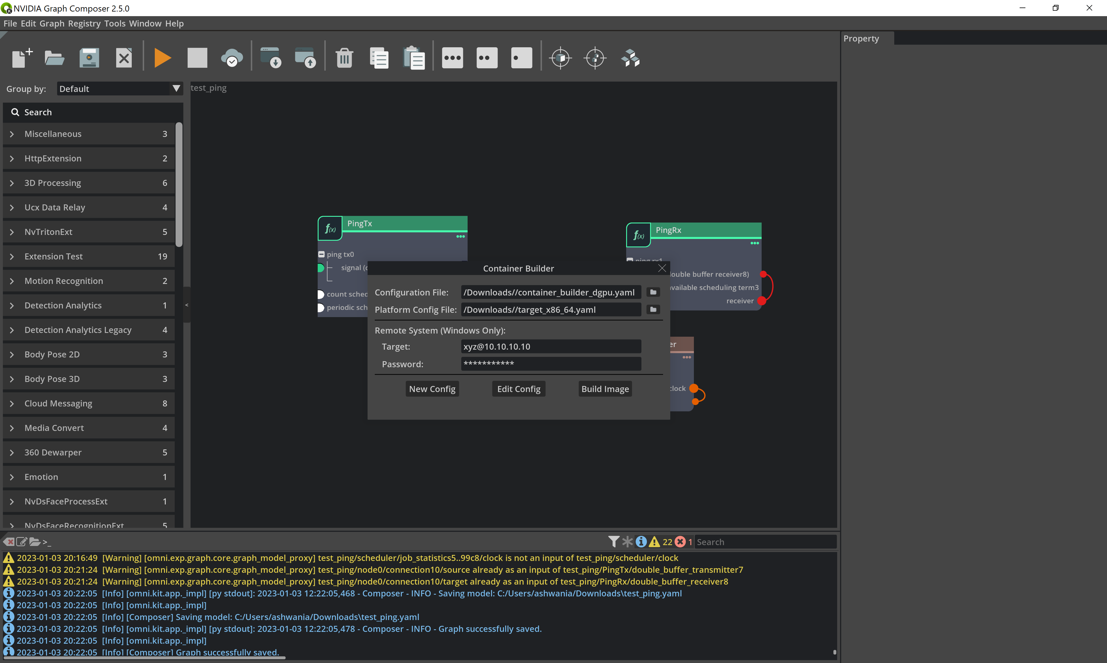 Graph Composer Container Builder On Windows