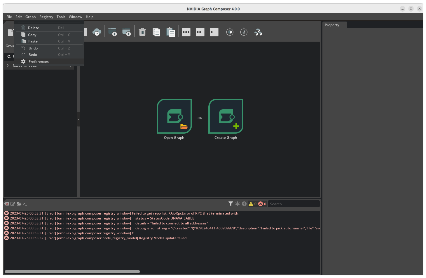 Graph Composer preferences
