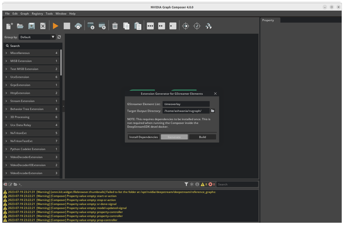 Graph Composer Extension Generator Dialog