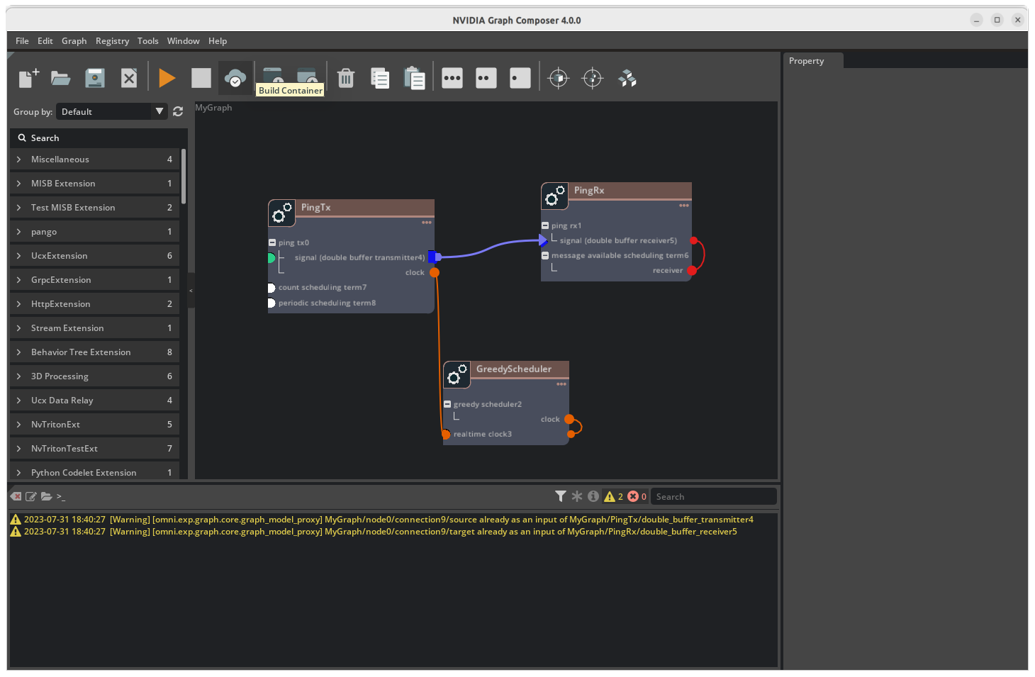 Graph Composer Container Builder Toolbar Button