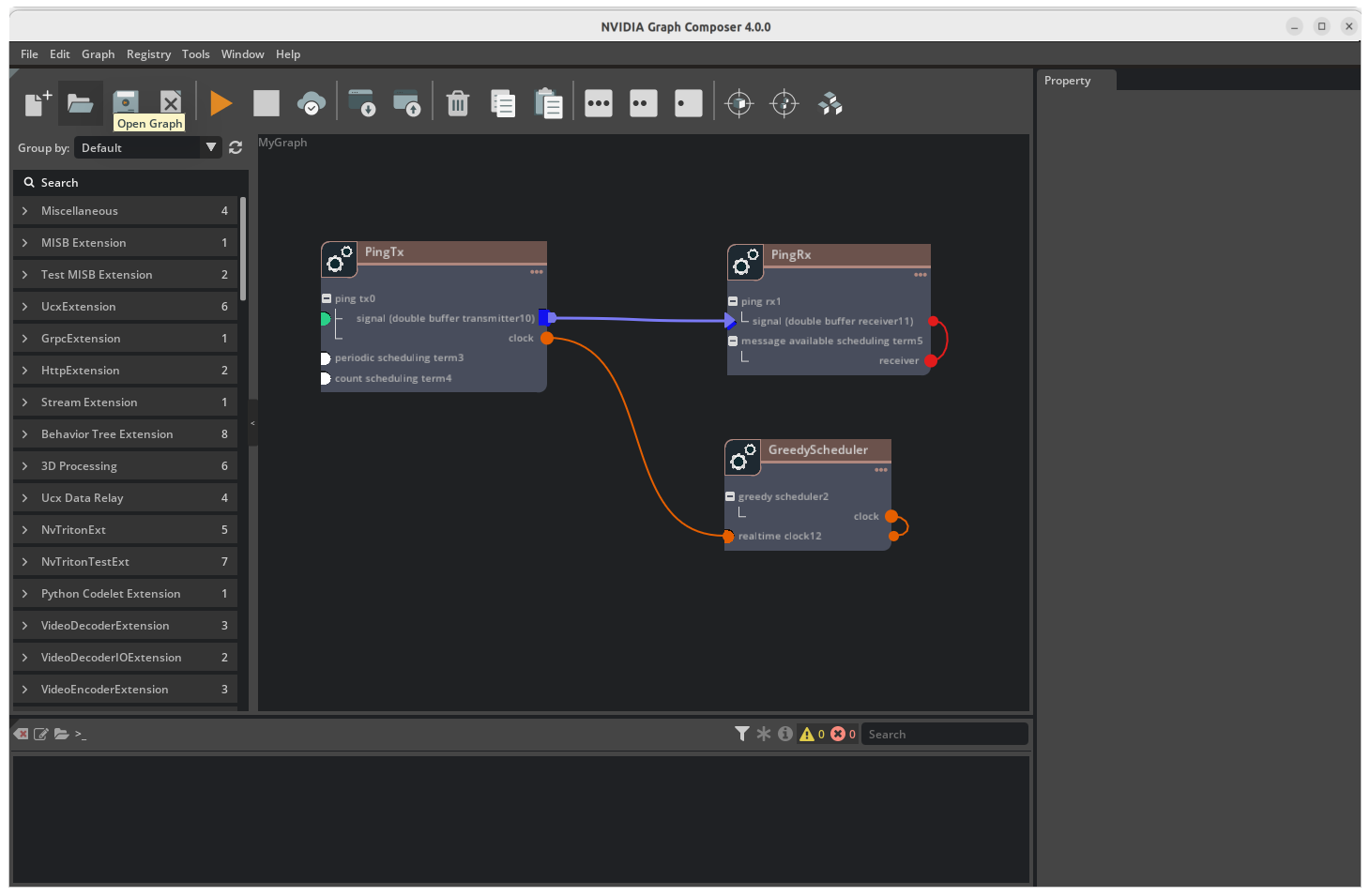 Graph Composer File Menu