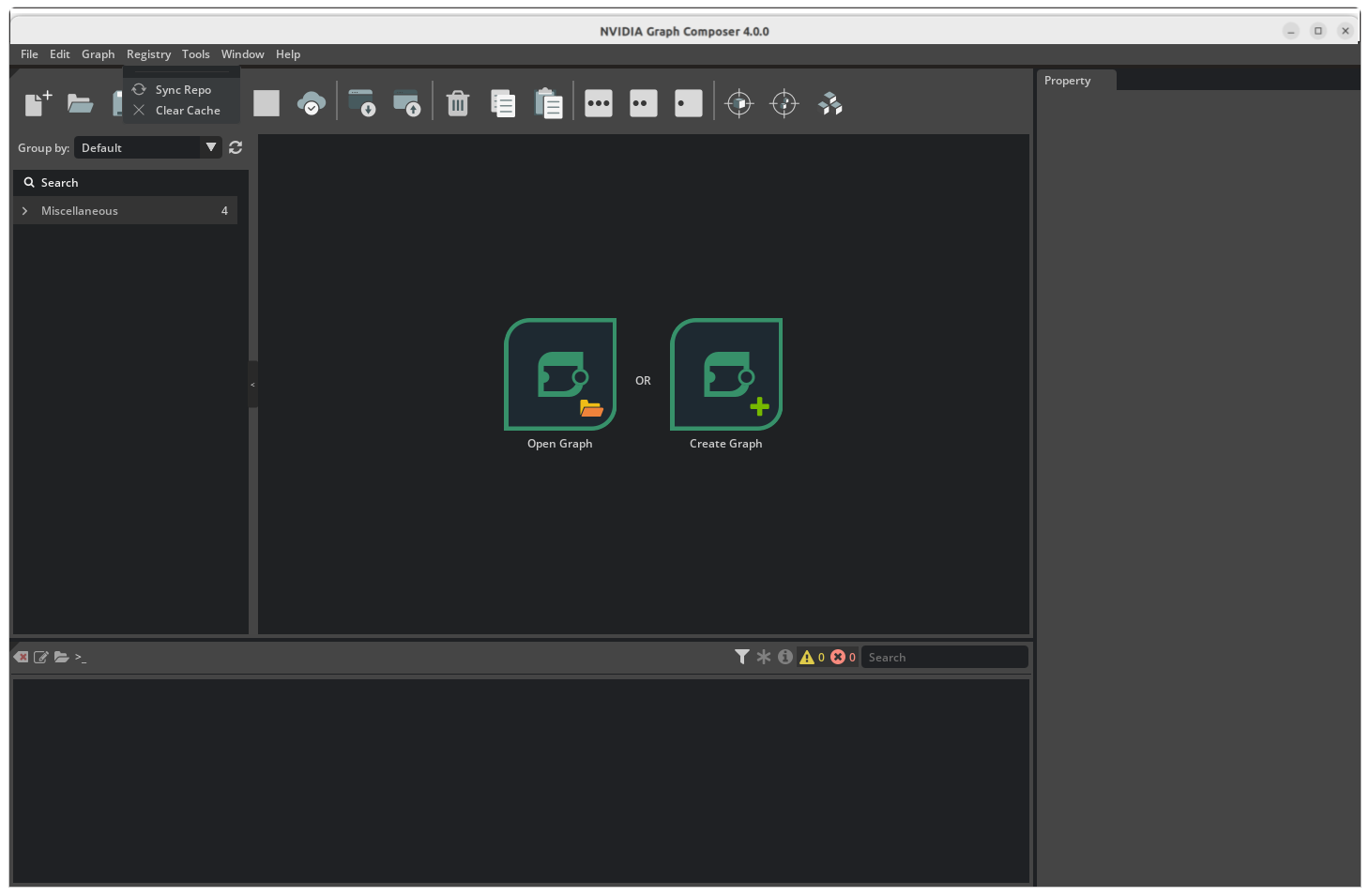 Graph Composer Registry Menu