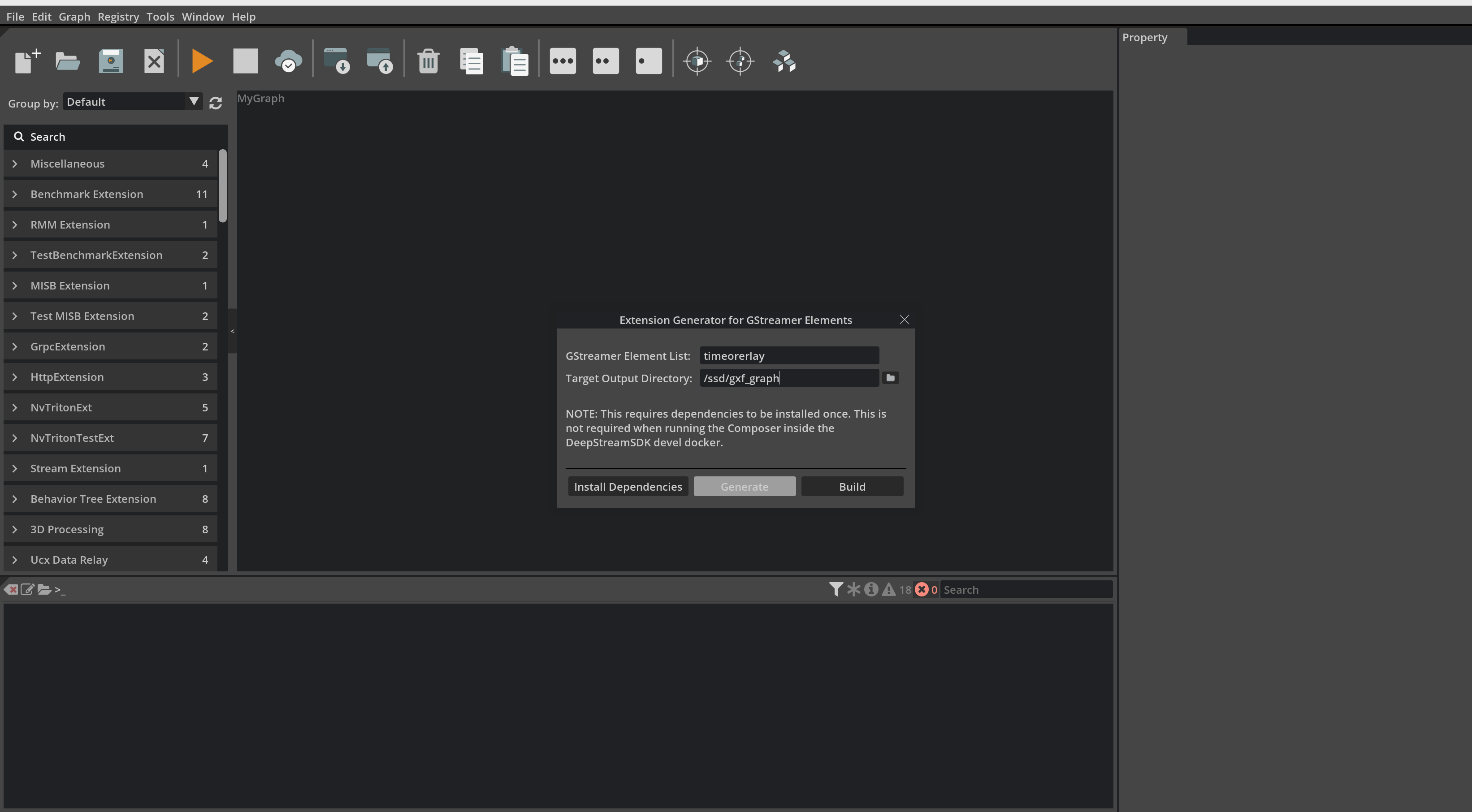 Graph Composer Extension Generator Dialog