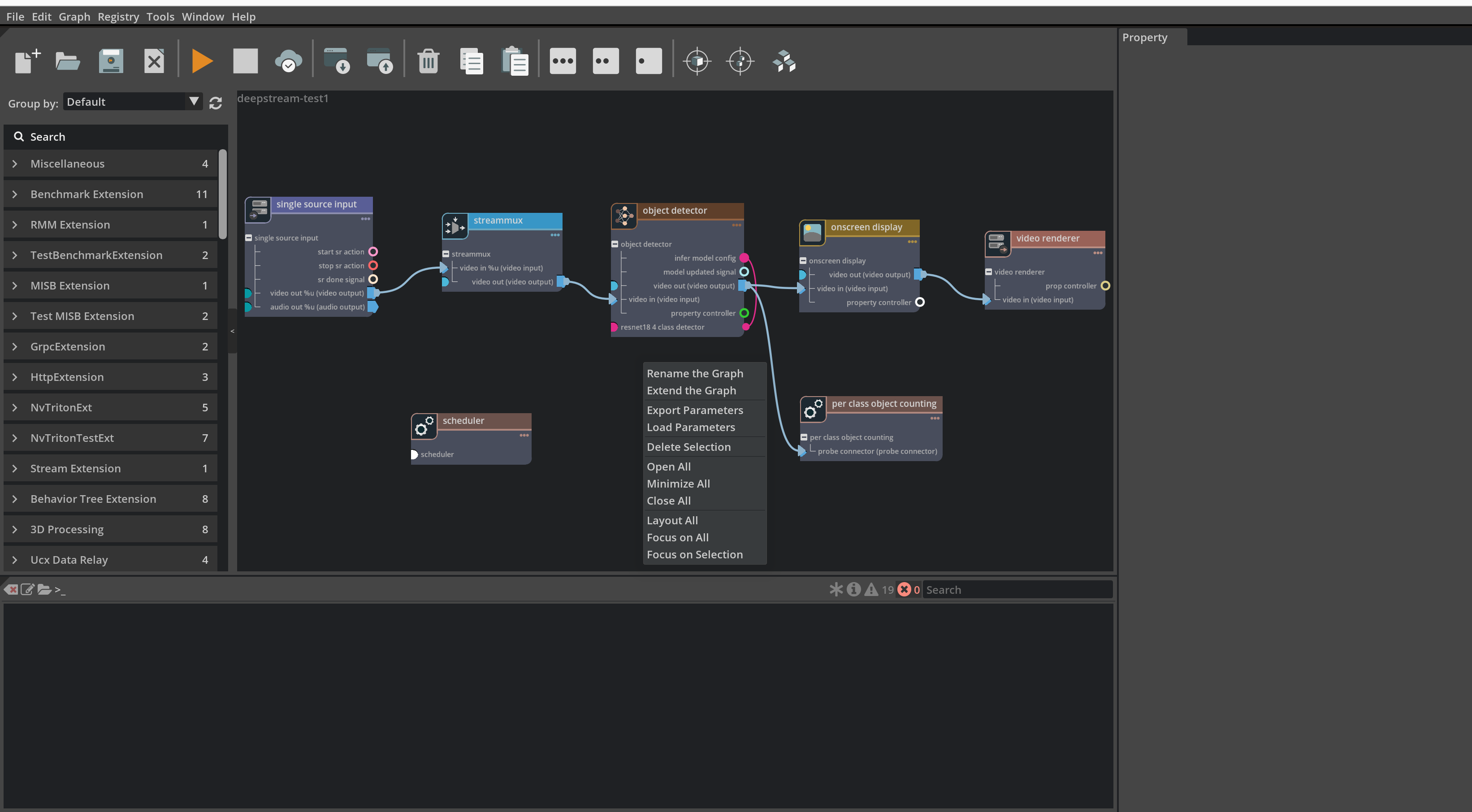 Graph Composer Load Parameters Menu