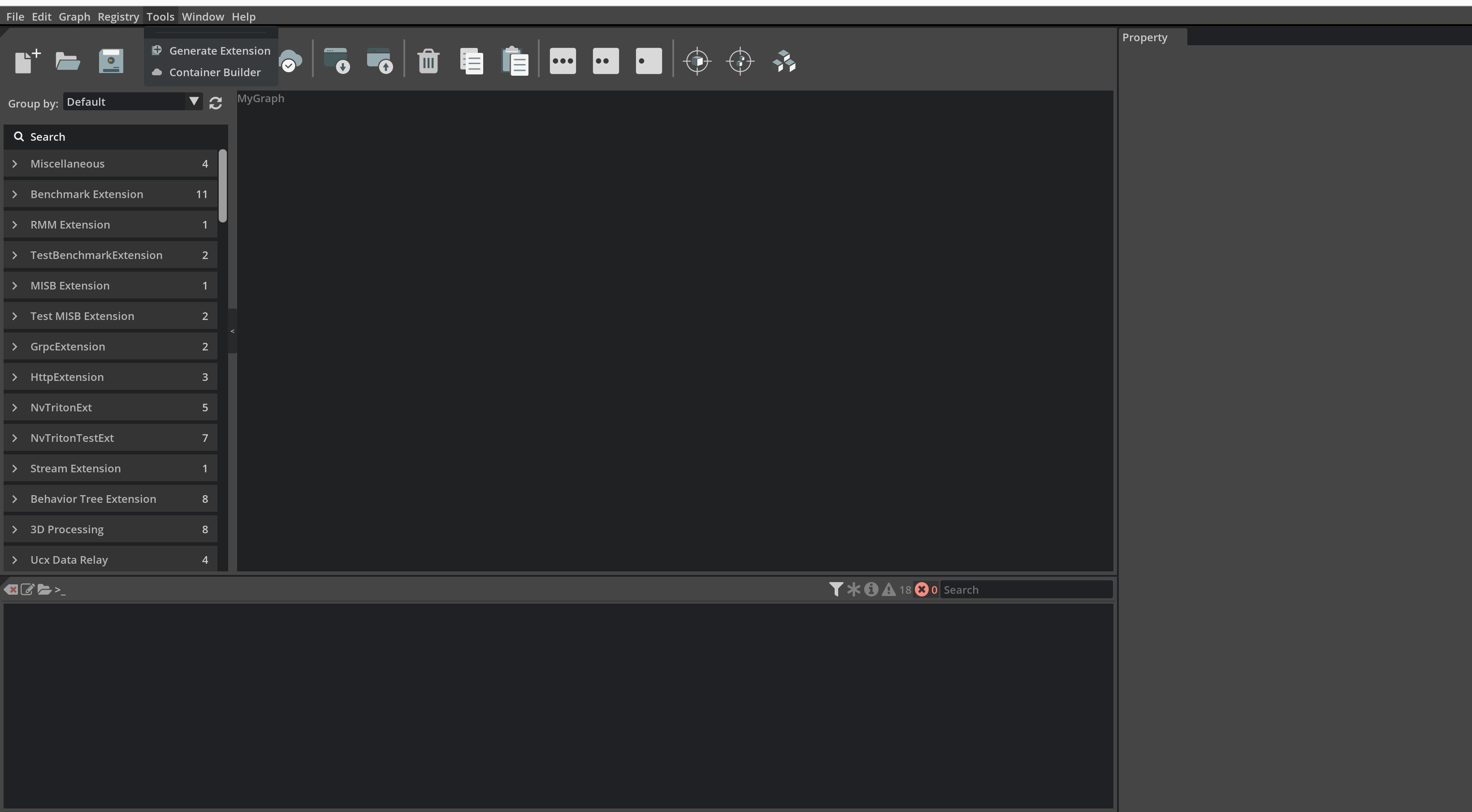 Graph Composer Tools Menu