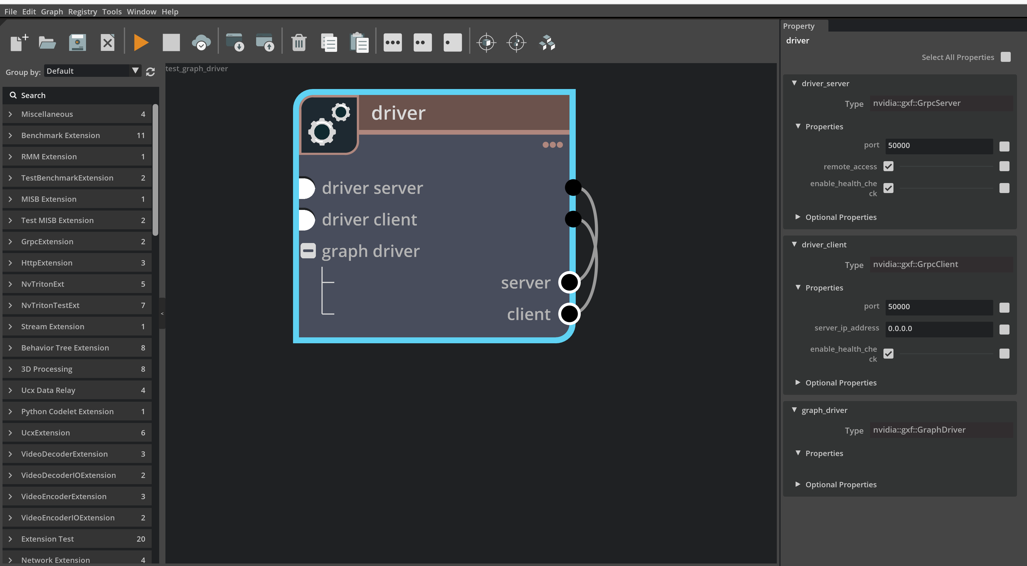 Entity containing GraphDriver and its dependency