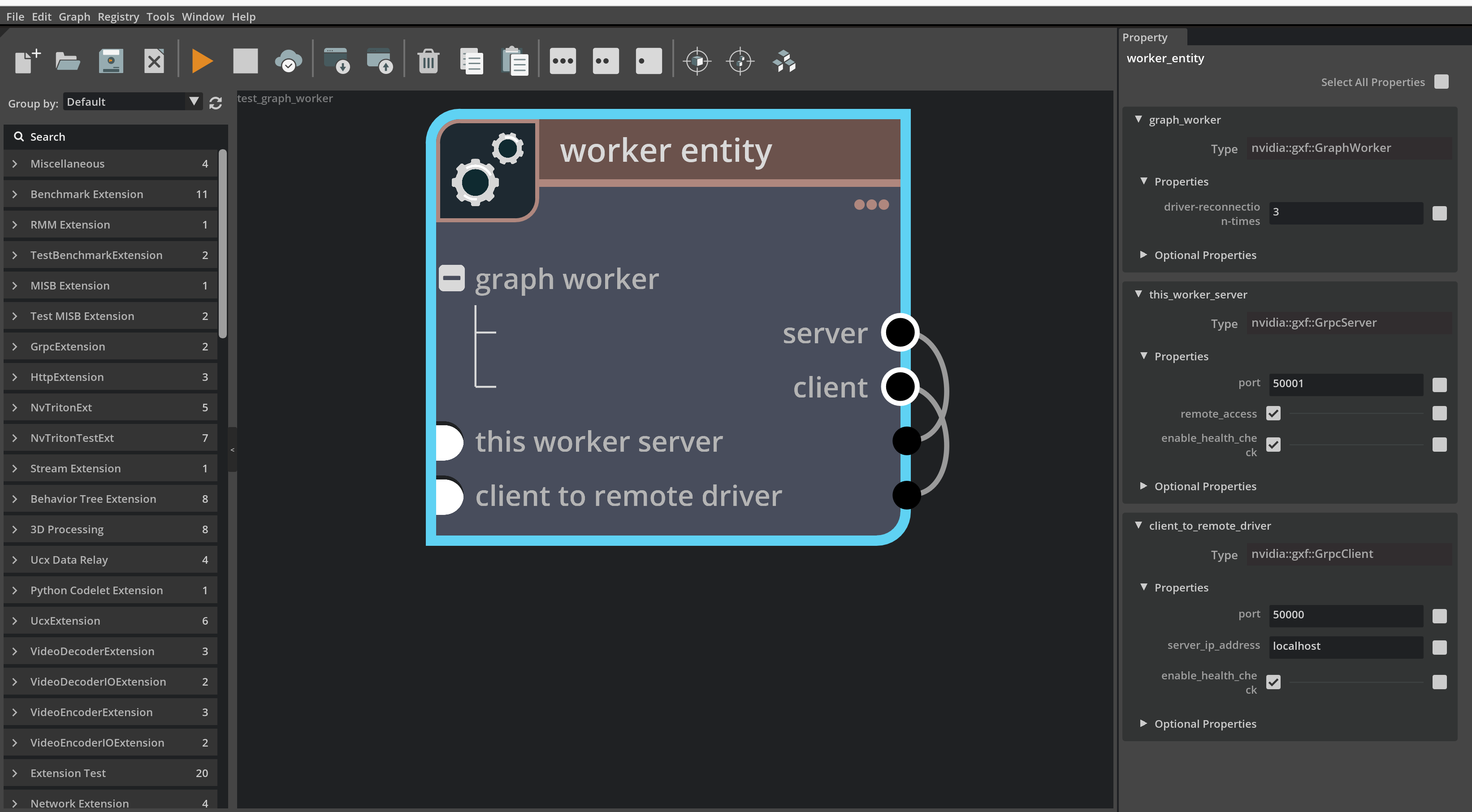 Entity containing GraphWorker and its dependency