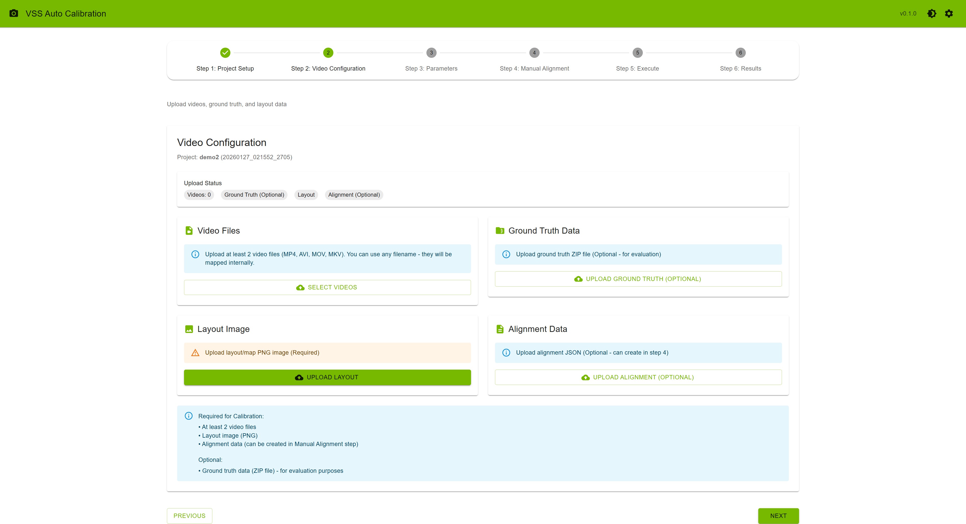 Video Configuration Step